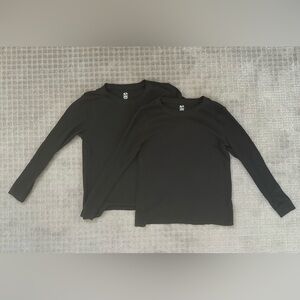 Fruit of the Loom Black Thermal Waffle Top XL Long Sleeve (Set of 2)